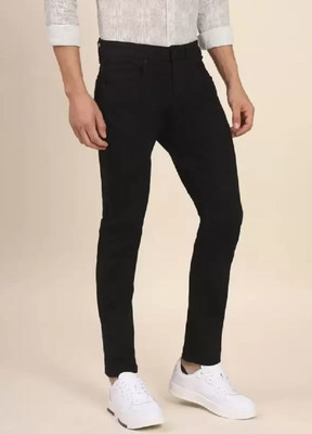 POKHINDA Skinny Men Black Jeans