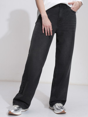 Tokyo Talkies Straight Fit Women Black Jeans