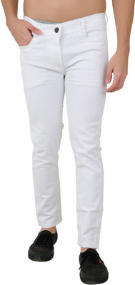 Flarex Slim Men White Jeans