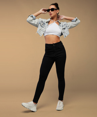 DOLCE CRUDO Skinny Women Black Jeans