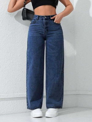 Pihu Regular Straight Fit Women Dark Blue Jeans