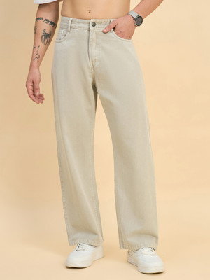 STUDIO NEXX Loose Fit Men Beige Jeans