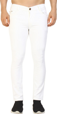 Gajanand Slim Men White Jeans