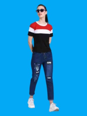 Kumpra Tapered Fit Women Blue Jeans