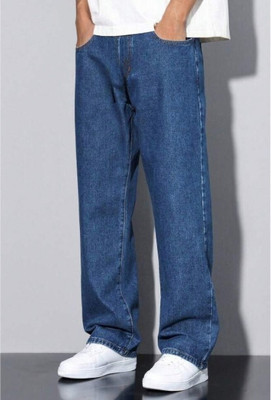 PODGE Loose Fit Men Dark Blue Jeans