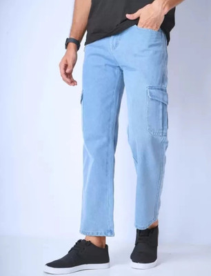DENIM FIT Boyfriend Men Light Blue Jeans