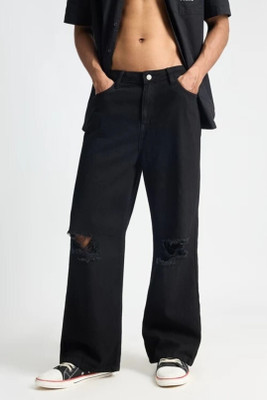 NTROOK Loose Fit Men Black Jeans