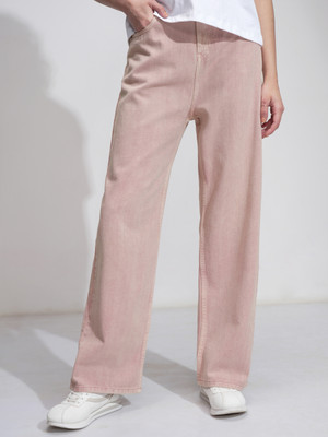 Tokyo Talkies Boot-Leg Women Pink Jeans