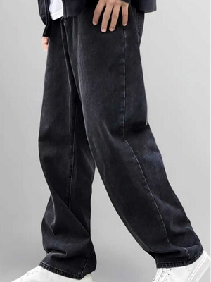 GEEAICH Straight Fit Men Grey Jeans