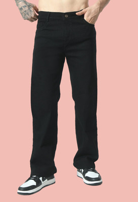 linaria Loose Fit Men Black Jeans