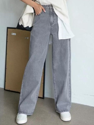 M MODDY Straight Fit Women Grey Jeans