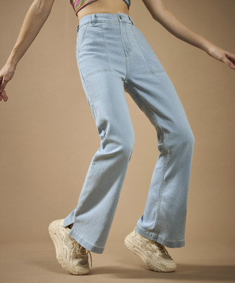 DOLCE CRUDO Boot-Leg Women Blue Jeans