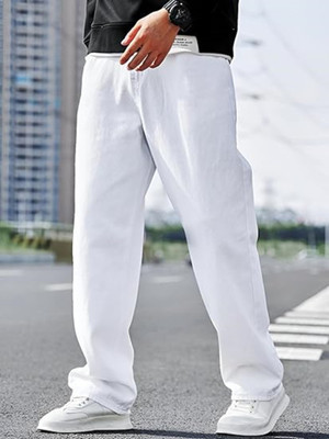Nalaka Loose Fit Men White Jeans