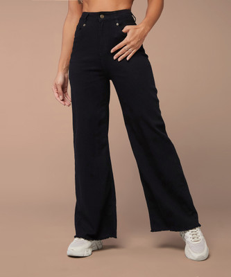 DOLCE CRUDO Relaxed Fit Women Black Jeans