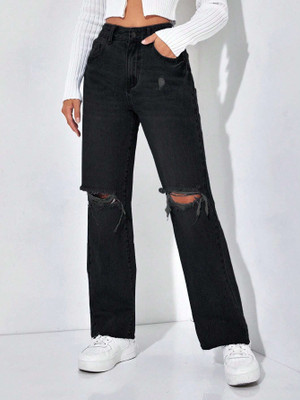 DENIM DIVA Regular Women Black Jeans