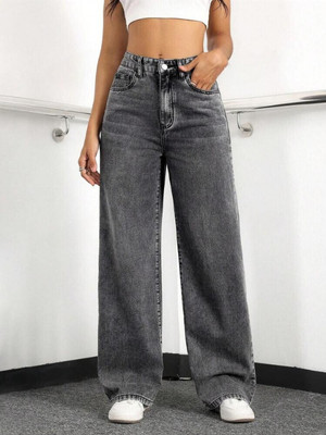 Rockwell Loose Fit Women Dark Grey Jeans
