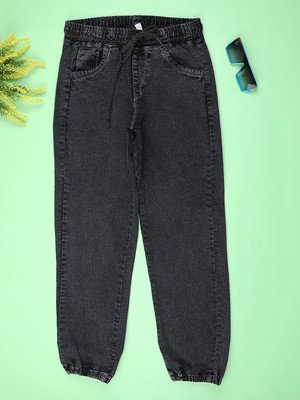 V-MART Jogger Fit Girls Black Jeans