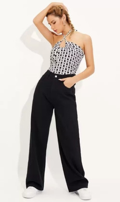 DENIM FIT Flared Women Black Jeans