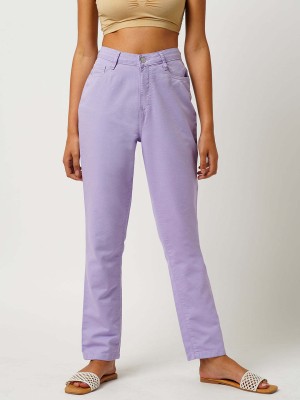 Kraus Jeans Straight Fit Women Purple Jeans