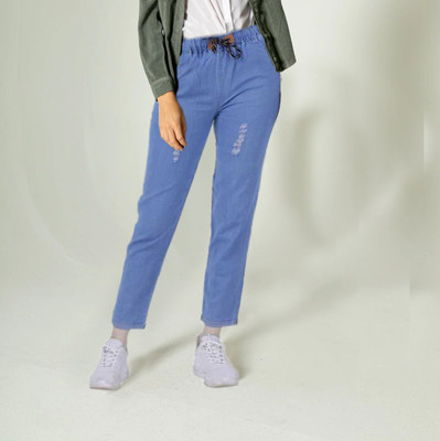 CRG Jogger Fit Girls Blue Jeans