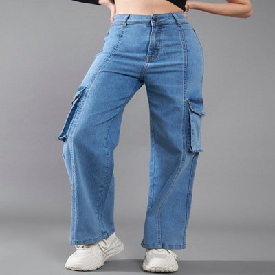 1DAYSTREET Straight Fit Women Light Blue Jeans