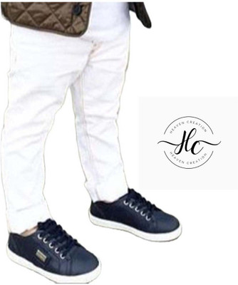 CODE7COLLECTION Regular Boys White Jeans