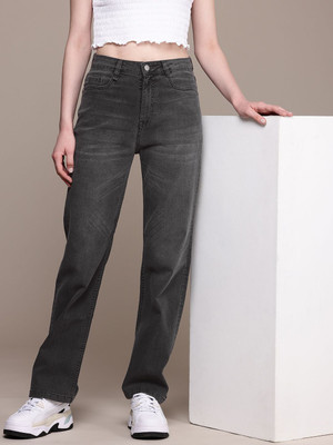 Roadster Straight Fit Women Grey Jeans