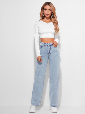 Glossia Straight Fit Women Light Blue Jeans