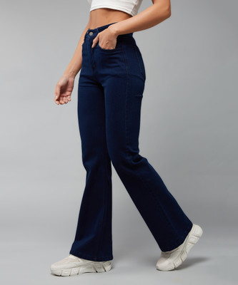DOLCE CRUDO Boot-Leg Women Dark Blue Jeans