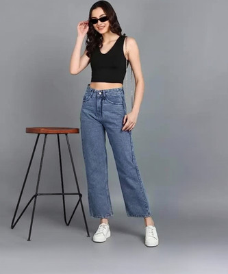 Glossia Boyfriend Women Blue Jeans