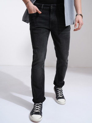 HIGHLANDER Straight Fit Men Black Jeans