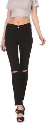 BOTUMQUTE Slim Women Black Jeans