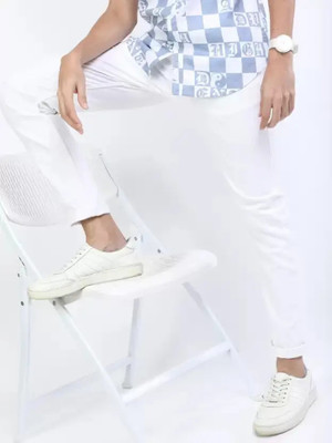 SE GENZ TRENDS Boyfriend Men White Jeans