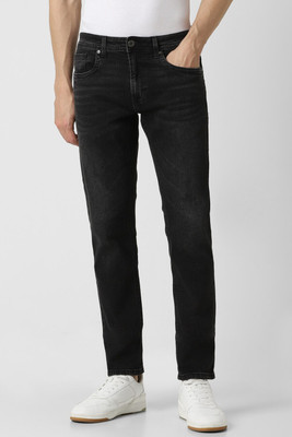PETER ENGLAND Tapered Fit Men Black Jeans