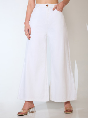Globus Flared Women White Jeans