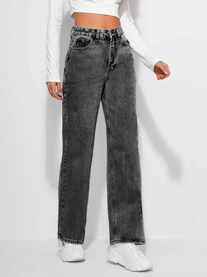 Star4well Straight Fit Women Grey Jeans
