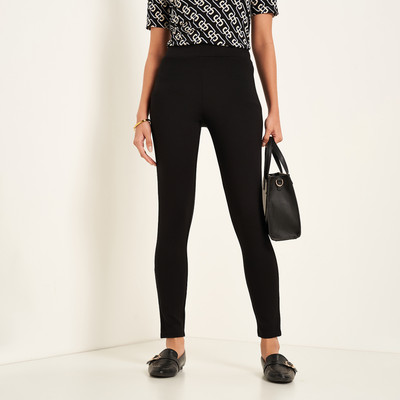 Annabelle by Pantaloons Black Tregging(Solid)