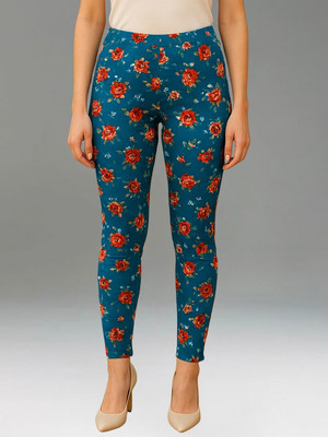 Moda Rapido Blue Jegging(Floral Print)