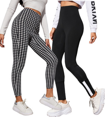 DTR FASHION Black, White Jegging(Printed)
