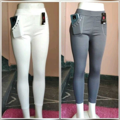 GRX White, Grey Jegging(Solid)