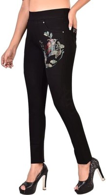 InstaCrysta Black Jegging(Woven)