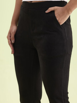 GO COLORS Black Tregging(Solid)