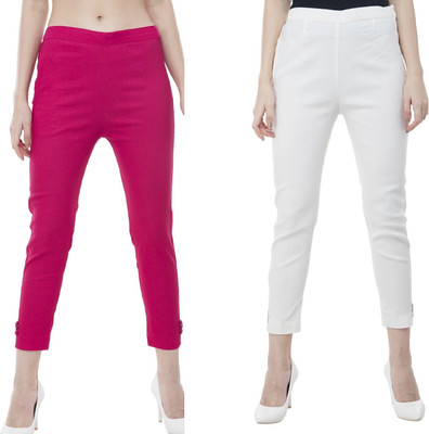 Priya Point Pink Jegging(Solid)