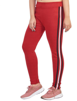 divvi fashions Red Jegging(Striped)