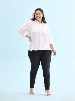 GO COLORS Black Jegging(Solid)