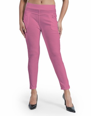 Classy creations Skinny Fit Women Pink Trousers