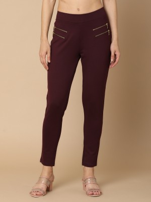 V-MART Maroon Jegging(Solid)