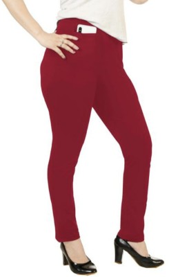 ananya 18 Maroon Jegging(Solid)