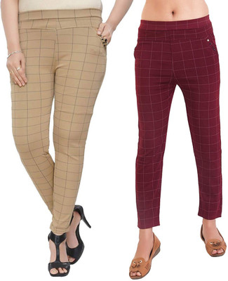 Cloud Star Beige Jegging(Checkered)
