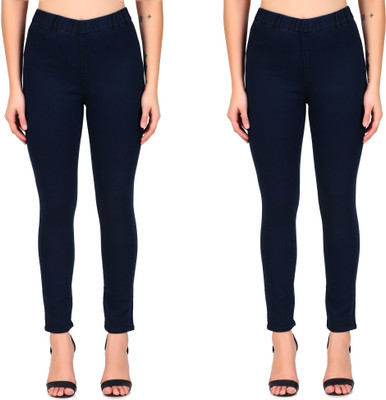 evyavan enterprise Dark Blue Jegging(Solid)